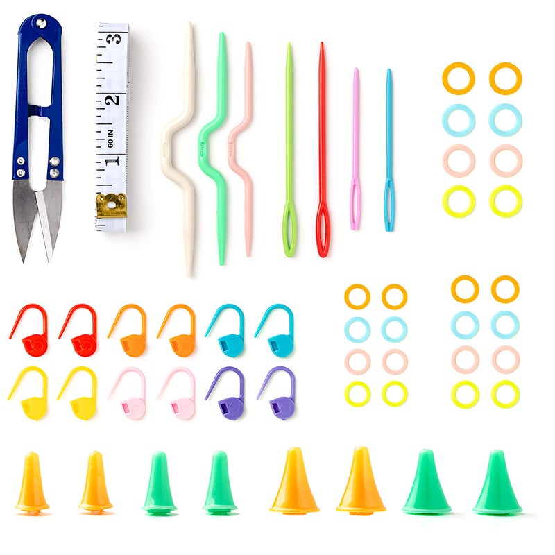 Exquiss Bamboo Knitting Needles Set - 18 Pairs Circular, 75PCS Double Pointed, Crochet Kits Included, Sizes 2mm-10mm, Length 31.5"&7.9" - Image 4